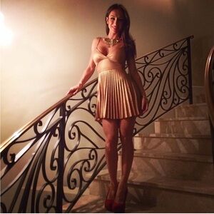 Entro Gold Mini Skirt